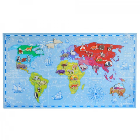 Декоративно-развивающая панель <Карта мира>